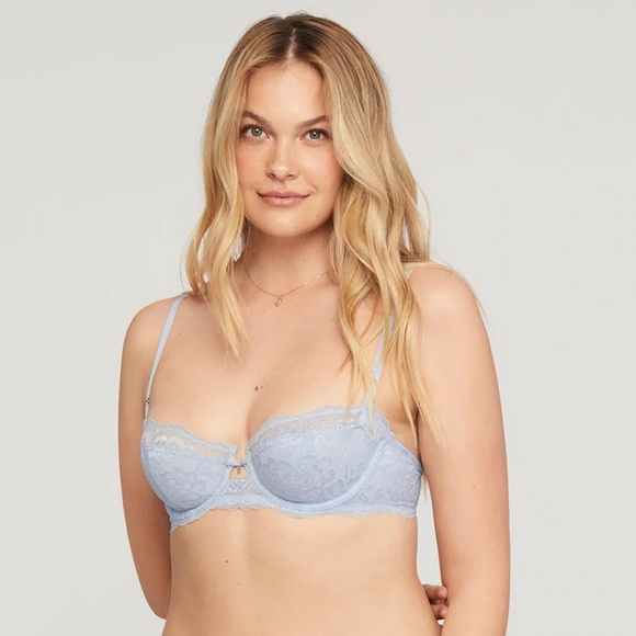 Montelle Other - Montelle // Wanderlust Keyhole Balconette Lace Bra in Blue
